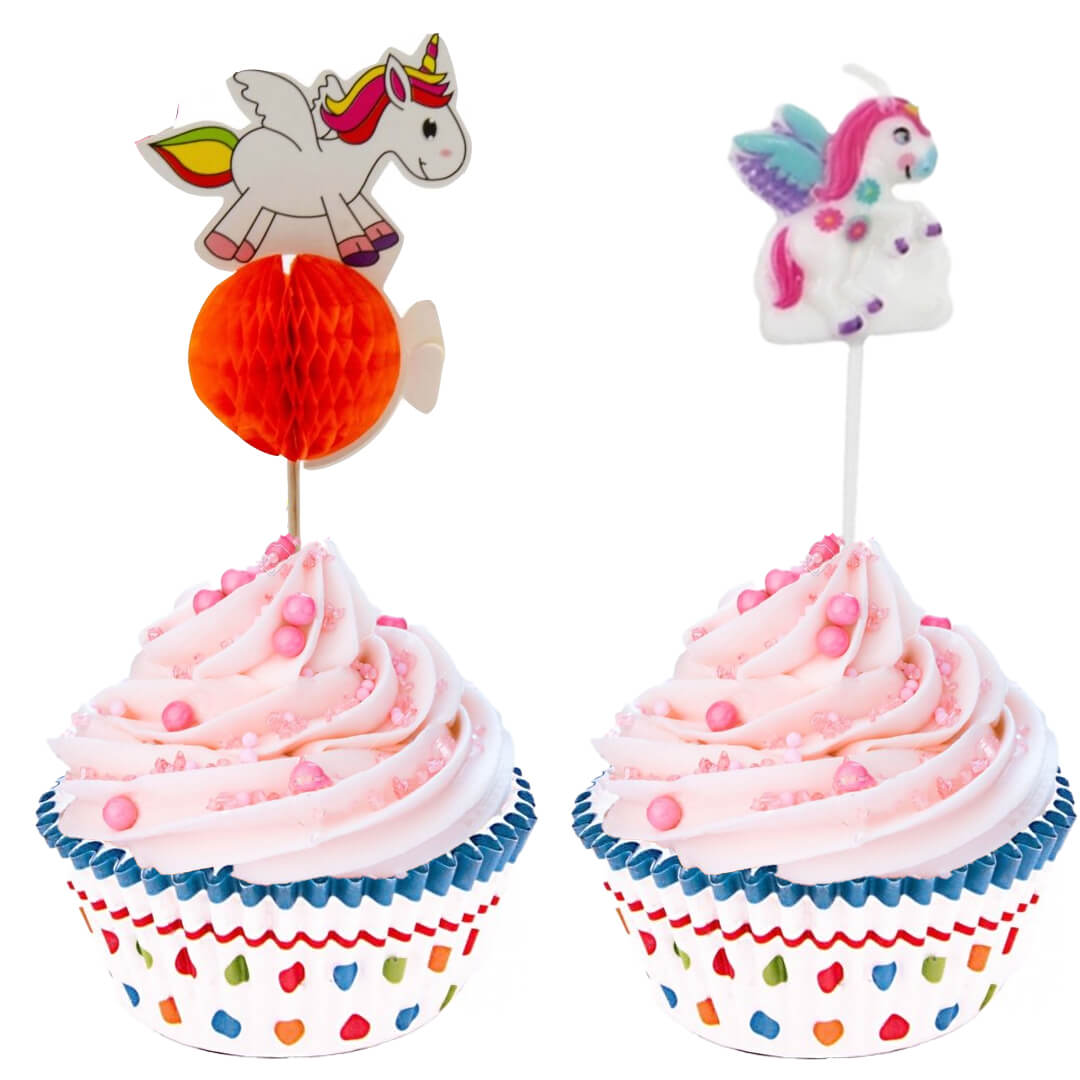 cup cakes unicornio decorados